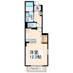 プラシード江津Aの物件間取画像